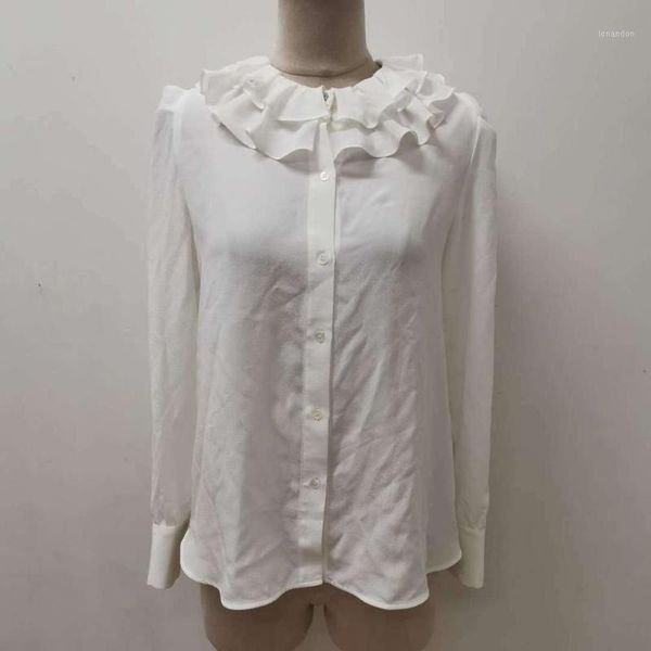 women's blouses & shirts womens white blouse ruffled single breasted long sleeve elegant office lady silk 2021 early autumn1
women's blouses & shirts womens white blouse ruffled single breasted long sleeve elegant office lady silk 2021 early autumn1