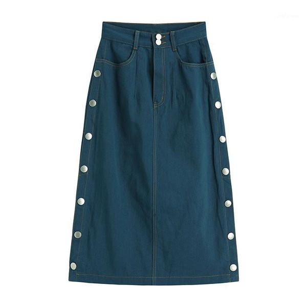 denim skirt female mid-length all-match high-waist retro cover hips and thin a-line skirt autumn1, Black
denim skirt female mid-length all-match high-waist retro cover hips and thin a-line skirt autumn1, Black