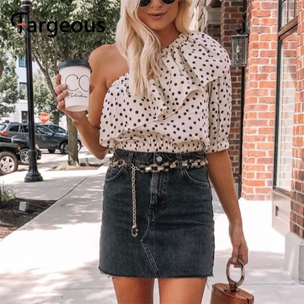 fargeous skew collar ruffle short blouse women summer spring polka dot midi sleeve crop ladies chiffon shirt lj200811, White
fargeous skew collar ruffle short blouse women summer spring polka dot midi sleeve crop ladies chiffon shirt lj200811, White