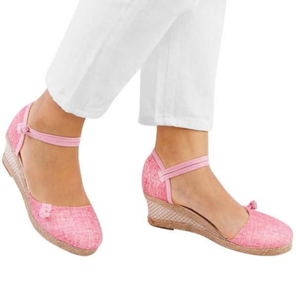 women's shoes 2021 retro linen canvas wedge round toe casual sandals singles shoes lady sandles, Black
women's shoes 2021 retro linen canvas wedge round toe casual sandals singles shoes lady sandles, Black