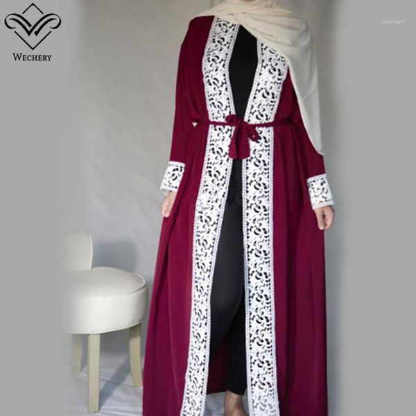 wechery elegant open abaya womens lace smooth dress plus size loose dress muslim kaftan jilbab garments1, Red
wechery elegant open abaya womens lace smooth dress plus size loose dress muslim kaftan jilbab garments1, Red