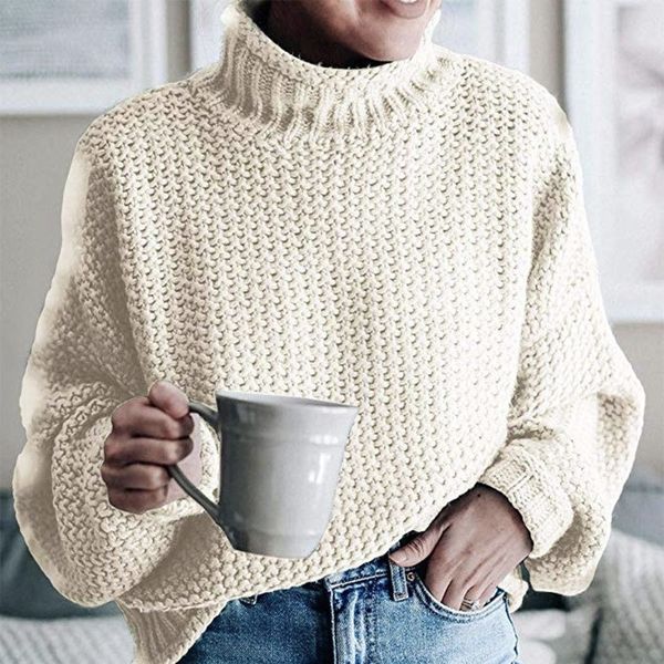 knitted turtleneck warm women's sweater autumn long lantern sleeve female sweaters winter casual solid ladies pullover 201203, White;black
knitted turtleneck warm women's sweater autumn long lantern sleeve female sweaters winter casual solid ladies pullover 201203, White;black