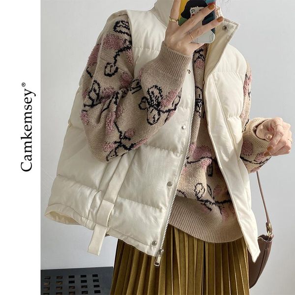 new 2020 warm down cotton padded winter parkas vest women coats korean solid stand collar autumn waistcoat, Black;white
new 2020 warm down cotton padded winter parkas vest women coats korean solid stand collar autumn waistcoat, Black;white