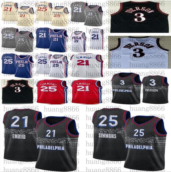 2020 new men's joel 21 embiid jersey ben 25 simmons allen 3 iverson basketball jerseys, Black;red
2020 new men's joel 21 embiid jersey ben 25 simmons allen 3 iverson basketball jerseys, Black;red
