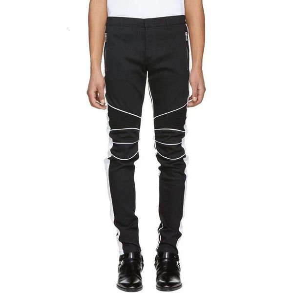 euro high street fashion mens slim fit motorcycle pencil pants white striped jeans long trousers plus size 42 biker denim pants, Blue
euro high street fashion mens slim fit motorcycle pencil pants white striped jeans long trousers plus size 42 biker denim pants, Blue