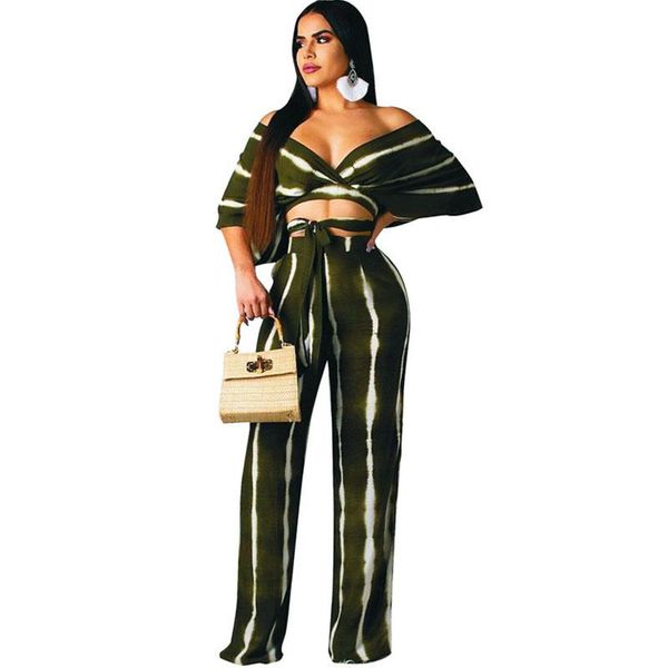 striped two piece set women off shoulder v-neck batwing sleeve crop and wide leg pants elegant clubwear 2 piece outfits, Gray
striped two piece set women off shoulder v-neck batwing sleeve crop and wide leg pants elegant clubwear 2 piece outfits, Gray