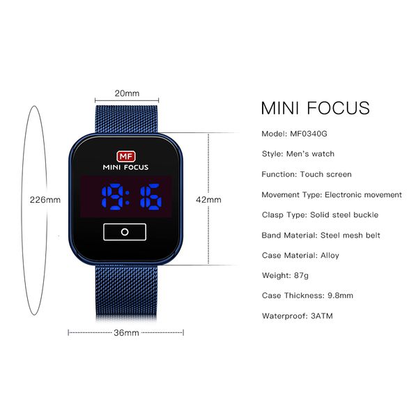 minifocus марка мужчины спортивные часы мода мужские водонепроницаемые светодиодные цифровые часы человек электронные военные часы relogio m, Slivery;brown
minifocus марка мужчины спортивные часы мода мужские водонепроницаемые светодиодные цифровые часы человек электронные военные часы relogio m, Slivery;brown
