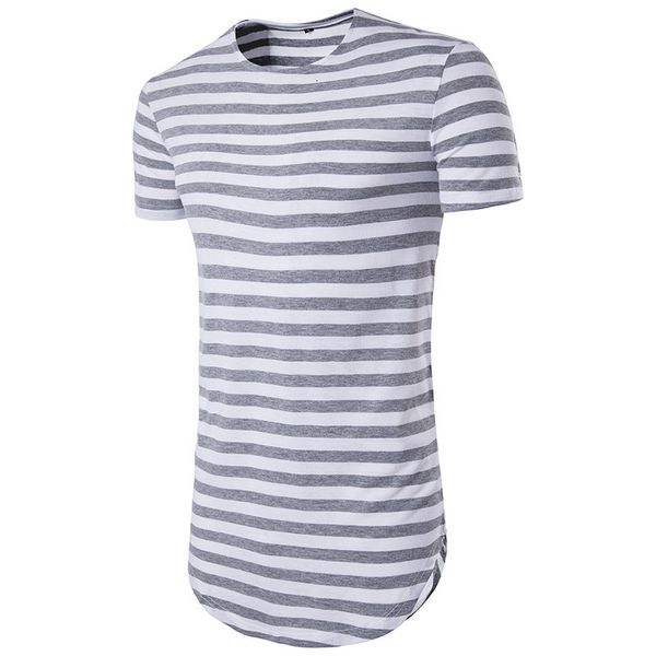 2019 summer new menswear men's round hem high street stripe long style short sleeve t-shirt b92, White;black
2019 summer new menswear men's round hem high street stripe long style short sleeve t-shirt b92, White;black