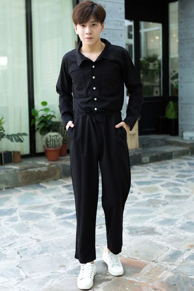 spring and autumn hip hop brand men's jumpsuit outerwear fashion men's overalls loose casual wide leg jumpsuit, Black
spring and autumn hip hop brand men's jumpsuit outerwear fashion men's overalls loose casual wide leg jumpsuit, Black