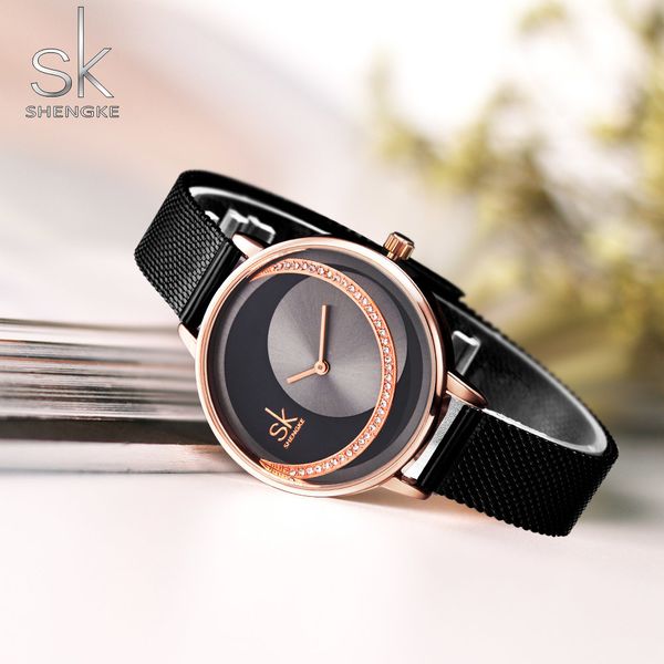 shengke rosegold black mesh strap women watches creative crystal dial design luxury ladies quartz movement relogio feminino 201120, Slivery;brown
shengke rosegold black mesh strap women watches creative crystal dial design luxury ladies quartz movement relogio feminino 201120, Slivery;brown