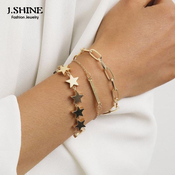 charm bracelets jshine punk layered heavy metal star chain bracelet bangle women men steampunk pentagram bar stackable couple jewelry, Golden;silver
charm bracelets jshine punk layered heavy metal star chain bracelet bangle women men steampunk pentagram bar stackable couple jewelry, Golden;silver