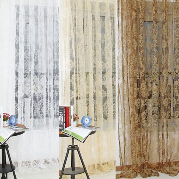 1pc white/beige/coffee color european style jacquard leaf design tulle fabrics sheer curtains for balcony
1pc white/beige/coffee color european style jacquard leaf design tulle fabrics sheer curtains for balcony
