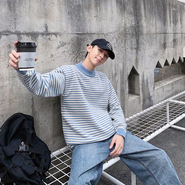 privathinker 2020 winter men's sweater casual oversize college woman sweaters korean streetwear striped pullovers man clothing c1115, White;black
privathinker 2020 winter men's sweater casual oversize college woman sweaters korean streetwear striped pullovers man clothing c1115, White;black
