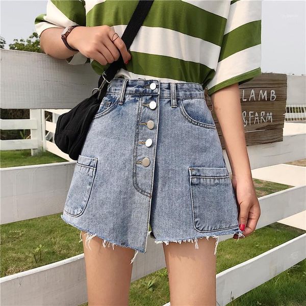 high waist jean shorts women vintage single breasted summer casual short jeans new 2020 korean streetwear ladies shorts p58411, White;black
high waist jean shorts women vintage single breasted summer casual short jeans new 2020 korean streetwear ladies shorts p58411, White;black