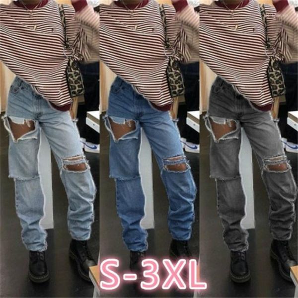 women's jeans hip hop ladies high waist ripped pants casual -selling slim retro1, Blue
women's jeans hip hop ladies high waist ripped pants casual -selling slim retro1, Blue