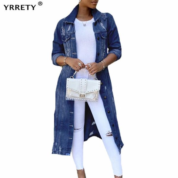 yrrety autumn winter women hole jacket harajuku the denim coat loose long sleeve female large size turn-down collar button, Black;brown
yrrety autumn winter women hole jacket harajuku the denim coat loose long sleeve female large size turn-down collar button, Black;brown