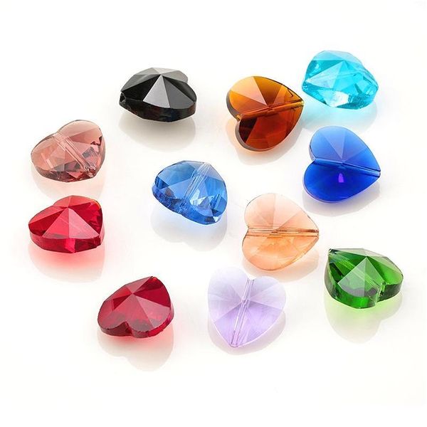 28pcs/lot 14mm cross hole heart pendant colorful glass heart beads rhinestones for earring necklace diy jewelry acc jllxus
28pcs/lot 14mm cross hole heart pendant colorful glass heart beads rhinestones for earring necklace diy jewelry acc jllxus