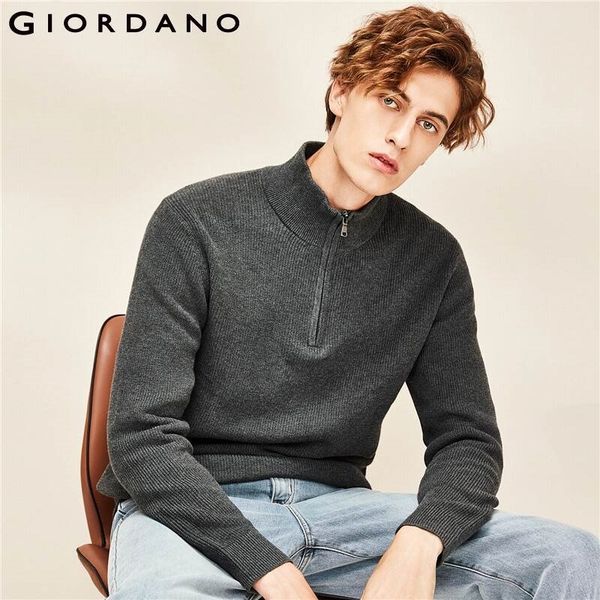 giordano men sweaters zippered half placket mockneck pullover sweater 12 needle knitting ribbed cuffs hem sueter hombre 01050805 201022, White;black
giordano men sweaters zippered half placket mockneck pullover sweater 12 needle knitting ribbed cuffs hem sueter hombre 01050805 201022, White;black