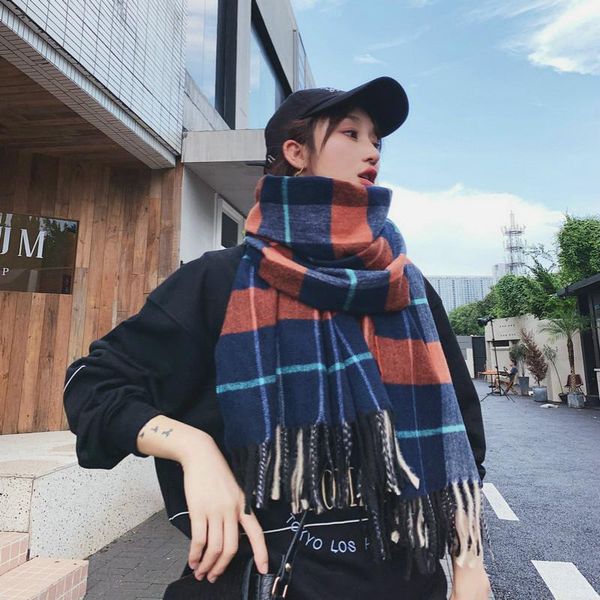 scarves 2021 autumn winter plaid for ladies, style fashionable and versatile girl imitation cashmere shawl, tippet women, Blue;gray
scarves 2021 autumn winter plaid for ladies, style fashionable and versatile girl imitation cashmere shawl, tippet women, Blue;gray
