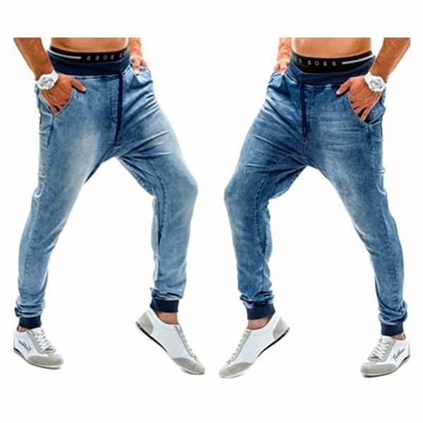 2020 new elastic high waist jeans, european and american threaded waist jogging trousers for men patchwork baggy jeans, Blue
2020 new elastic high waist jeans, european and american threaded waist jogging trousers for men patchwork baggy jeans, Blue