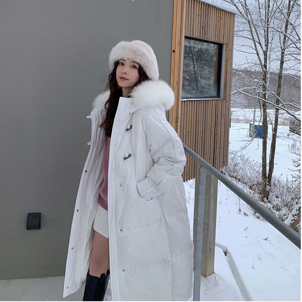 2021 new women's winter new style long white duck down big korean skin collar single-breasted thick fashion jacket 70m mef5, Black
2021 new women's winter new style long white duck down big korean skin collar single-breasted thick fashion jacket 70m mef5, Black