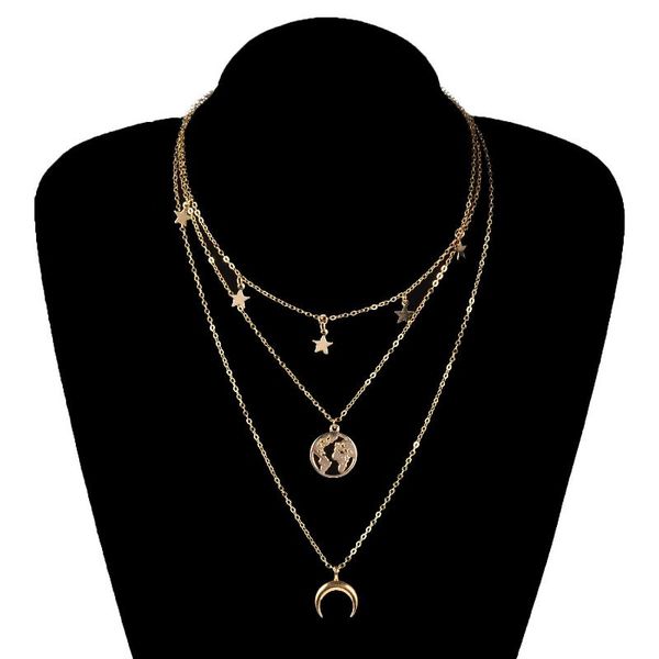 pendant necklaces trendy multilayer moon star necklace charm women fashion exquisite clavicle chain chokers, Silver
pendant necklaces trendy multilayer moon star necklace charm women fashion exquisite clavicle chain chokers, Silver