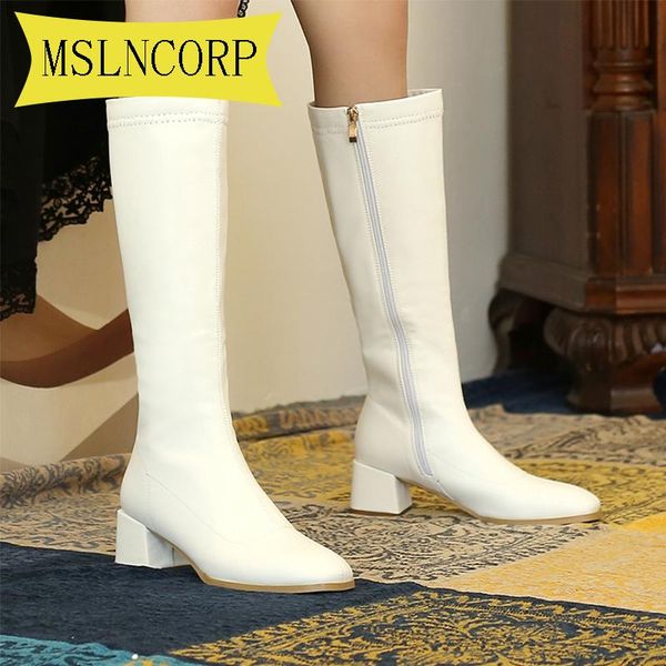 boots plus size 34-48 simple style leathe stretch round toe high heels winter women square heel knee-high shoes, Black
boots plus size 34-48 simple style leathe stretch round toe high heels winter women square heel knee-high shoes, Black