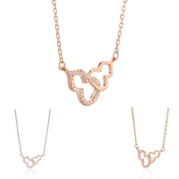 2020 new ladies chain necklace with small gourd double gourd charm pendant necklace women's fashion jewelry gifts, Silver
2020 new ladies chain necklace with small gourd double gourd charm pendant necklace women's fashion jewelry gifts, Silver