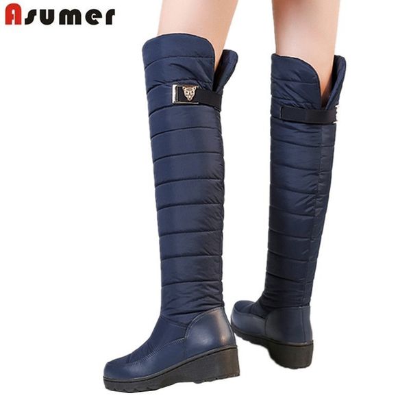 asumer size 35-44 new thick fur snow boots women buckle round toe platform shoes knee high boots warm waterproof winter boots t200425, Black
asumer size 35-44 new thick fur snow boots women buckle round toe platform shoes knee high boots warm waterproof winter boots t200425, Black