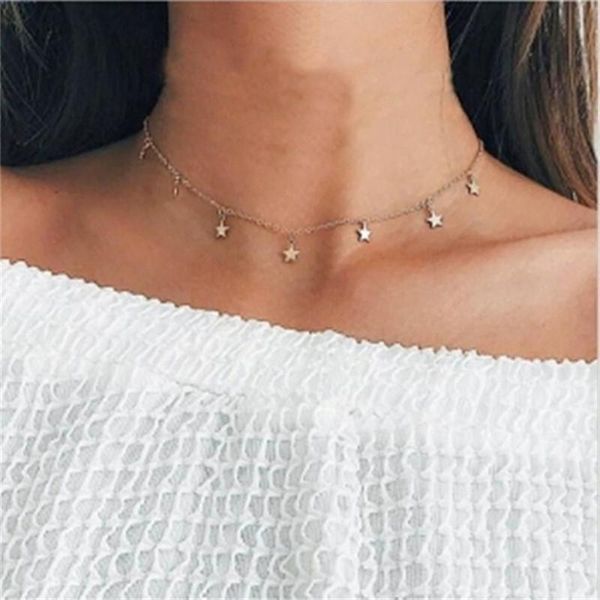 charm женщина ювелирные изделия женщины chocker серебристая цепочка звезда choker ожерелья пятиконечная звездное ожерелье, Silver
charm женщина ювелирные изделия женщины chocker серебристая цепочка звезда choker ожерелья пятиконечная звездное ожерелье, Silver