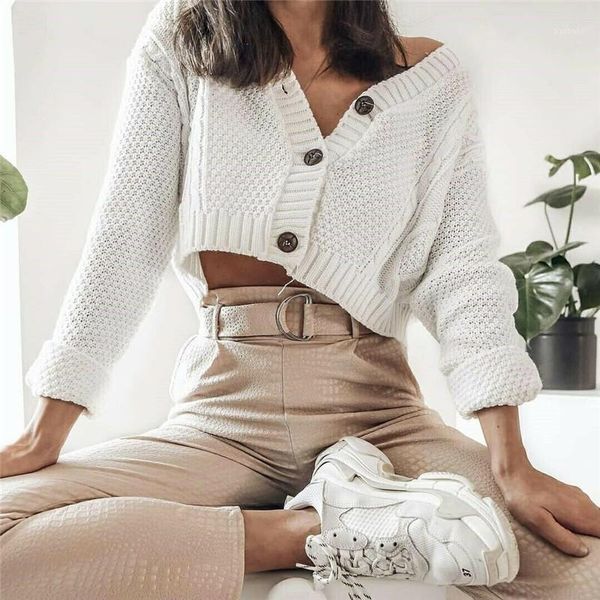 fashion women knitted casual cardigan coats solid long sleeve autumn winter sweaters outwear clothing buttons female1, White
fashion women knitted casual cardigan coats solid long sleeve autumn winter sweaters outwear clothing buttons female1, White