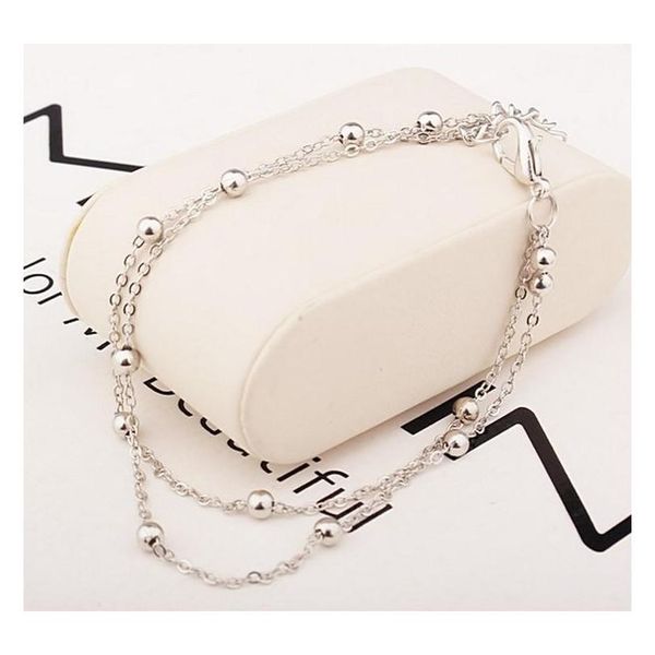 double chain bead anklets bracelet for women anklets j sqcwxj new_dhbest, Red;blue 
double chain bead anklets bracelet for women anklets j sqcwxj new_dhbest, Red;blue