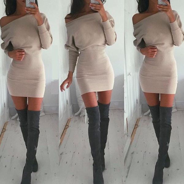 women autumn winter bandage dress women 2019 off shoulder long sleeve slim elastic bodycon party mini dresses lady clothes, Black;gray
women autumn winter bandage dress women 2019 off shoulder long sleeve slim elastic bodycon party mini dresses lady clothes, Black;gray