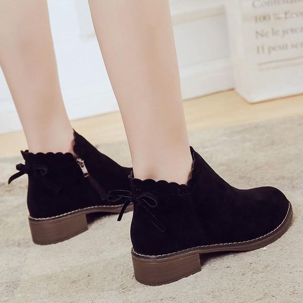 boots 2021 women warm ankle thick low heel british style frosted bow platform short drop 1, Black
boots 2021 women warm ankle thick low heel british style frosted bow platform short drop 1, Black