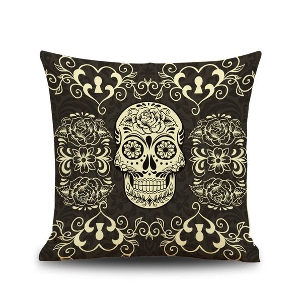 linen new halloween skull 3d digital printing funny cushion festive pillow cover 
linen new halloween skull 3d digital printing funny cushion festive pillow cover