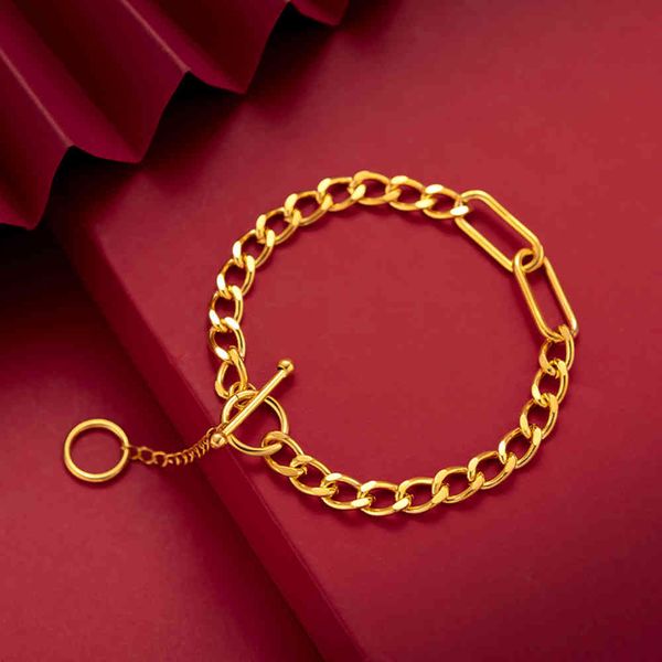 chain bracelet and south fashion ins net red ot bracelet pure copper gold-plated vietnam nansha gold buckle bracelet, Black
chain bracelet and south fashion ins net red ot bracelet pure copper gold-plated vietnam nansha gold buckle bracelet, Black