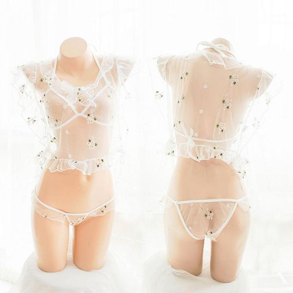 cute underwear mesh flower daisy embroidery idyllic woman vest bra and panty 3pcs underwear kawaii lingerie set1, Red;black
cute underwear mesh flower daisy embroidery idyllic woman vest bra and panty 3pcs underwear kawaii lingerie set1, Red;black