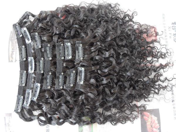 new style brazilian virgin water wave hair weft clip in unprocessed curly natural black color human extensions can be dyed, Black;brown
new style brazilian virgin water wave hair weft clip in unprocessed curly natural black color human extensions can be dyed, Black;brown