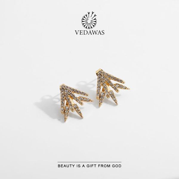vedawas minimalist style gold color cz stud earrings for women 2021 trendy jewelry grass statement earring dress accessories, Golden;silver
vedawas minimalist style gold color cz stud earrings for women 2021 trendy jewelry grass statement earring dress accessories, Golden;silver