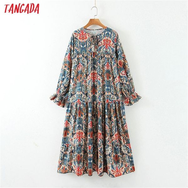 tangada 2020 fashion women boho style flowers print midi dress long sleeve ladies vintage bow tie dress vestidos lj200909, Black;gray
tangada 2020 fashion women boho style flowers print midi dress long sleeve ladies vintage bow tie dress vestidos lj200909, Black;gray