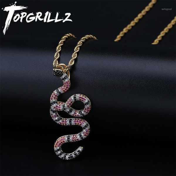 pendant necklaces rillz iced out coral snake necklace copper colourful zirconia hip hop fashion jewelry drop1, Silver
pendant necklaces rillz iced out coral snake necklace copper colourful zirconia hip hop fashion jewelry drop1, Silver