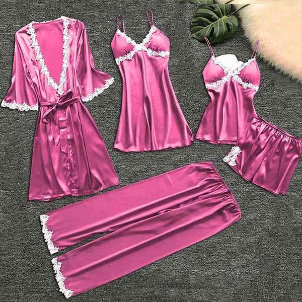 women pajamas set satin sleepwear silk 4 pieces nightwear pajama spaghetti strap lace sleep lounge pajama with chest pad, Black;red
women pajamas set satin sleepwear silk 4 pieces nightwear pajama spaghetti strap lace sleep lounge pajama with chest pad, Black;red