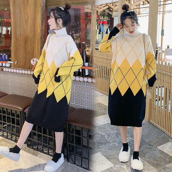 maternity dresses clothes 2021 style thick high collar warm over-the-knee mid-length dress pregnant women sweater autumn a, White
maternity dresses clothes 2021 style thick high collar warm over-the-knee mid-length dress pregnant women sweater autumn a, White