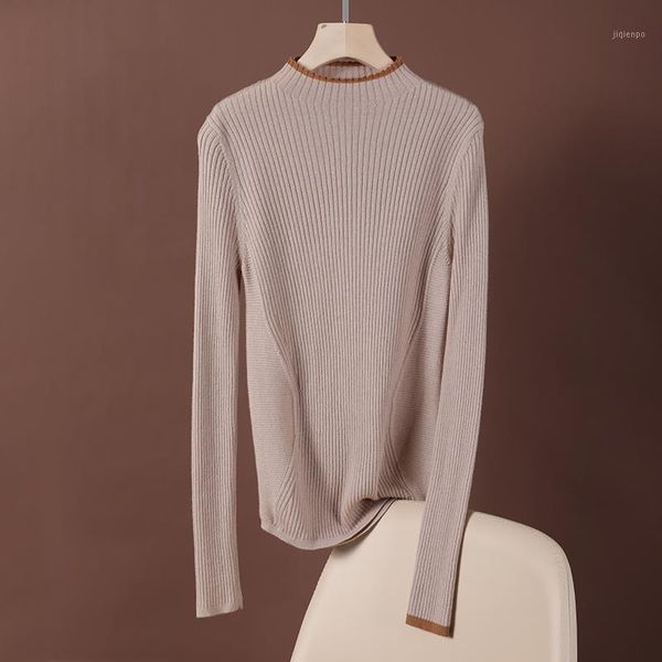 women's sweaters women and pullovers autumn wool cashmere contrast half high neck stretch slim knit change needling at both sides1, White;black
women's sweaters women and pullovers autumn wool cashmere contrast half high neck stretch slim knit change needling at both sides1, White;black
