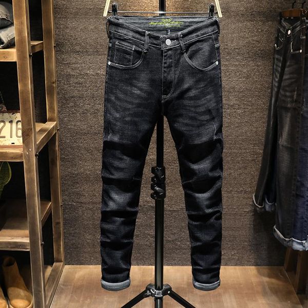 autumn men young slim straight jeans fashion loose stretch denim pencil trousers male tide brand casual cropped leggings pants, Blue
autumn men young slim straight jeans fashion loose stretch denim pencil trousers male tide brand casual cropped leggings pants, Blue