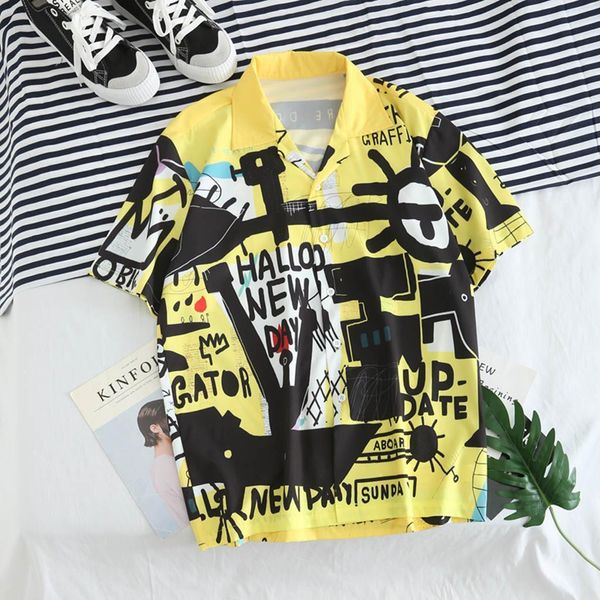 feitiong camisas hombre mens shirt summer 2020 fashion printed shirts casual short sleeve beach loose casual blusas male, White;black
feitiong camisas hombre mens shirt summer 2020 fashion printed shirts casual short sleeve beach loose casual blusas male, White;black