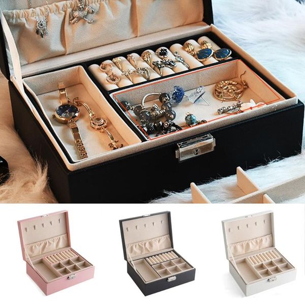double-layer velvet jewelry box high capacity leather european jewelry storage box large space holder gift
double-layer velvet jewelry box high capacity leather european jewelry storage box large space holder gift