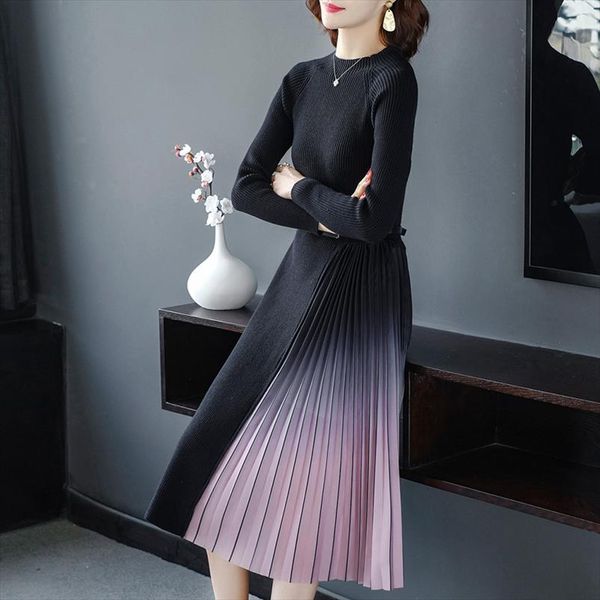 fashion korean sweater dress women knitted sweaters dresses pleated women dress plus size woman thick sweaters dresses elegant, Black;gray
fashion korean sweater dress women knitted sweaters dresses pleated women dress plus size woman thick sweaters dresses elegant, Black;gray