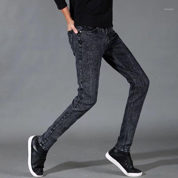 wholesale 2020 fashion casual stretch jeans men's slim feet black casual straight pants korean brand men's pencil trousers1, Blue 
wholesale 2020 fashion casual stretch jeans men's slim feet black casual straight pants korean brand men's pencil trousers1, Blue