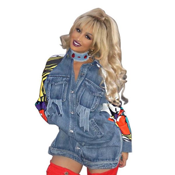 fashion vintage long denim jacket long sleeve square collar print women casual veste cape femenino t200319, Black;brown
fashion vintage long denim jacket long sleeve square collar print women casual veste cape femenino t200319, Black;brown